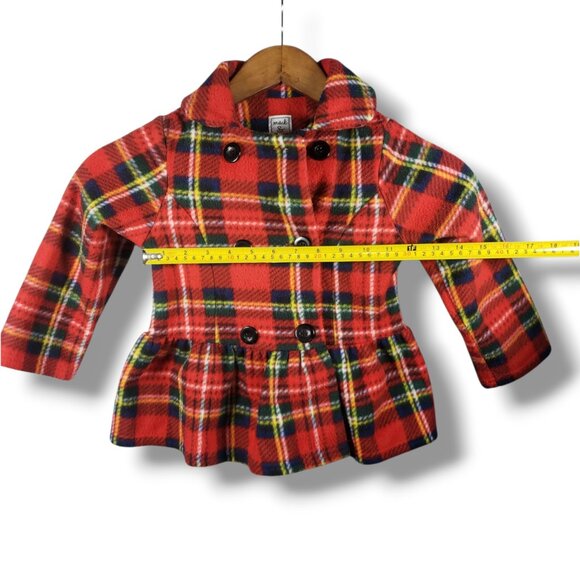 Mack & Co 4T Red Plaid Coat Holiday Dressy Buffalo Check Preppy Vintage Cozy - Picture 6 of 8